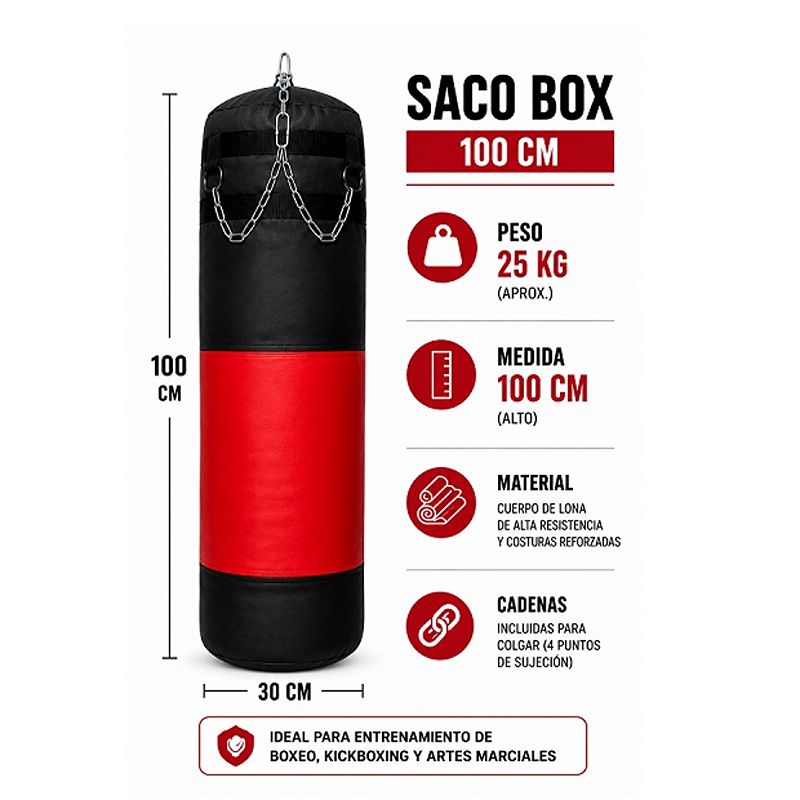 Saco de Boxeo Tradicional | 100 cm | E-CONFER SPORT