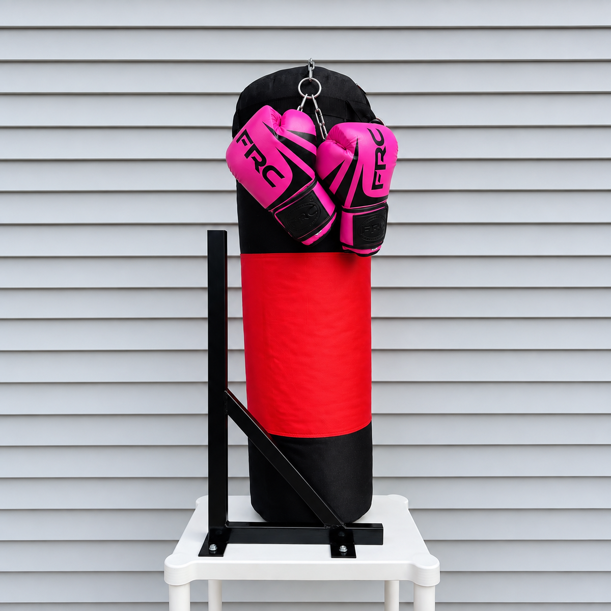 Kit Boxeo Básico | Soporte + Saco 100 cm + Par de Guantes | E-CONFER SPORT