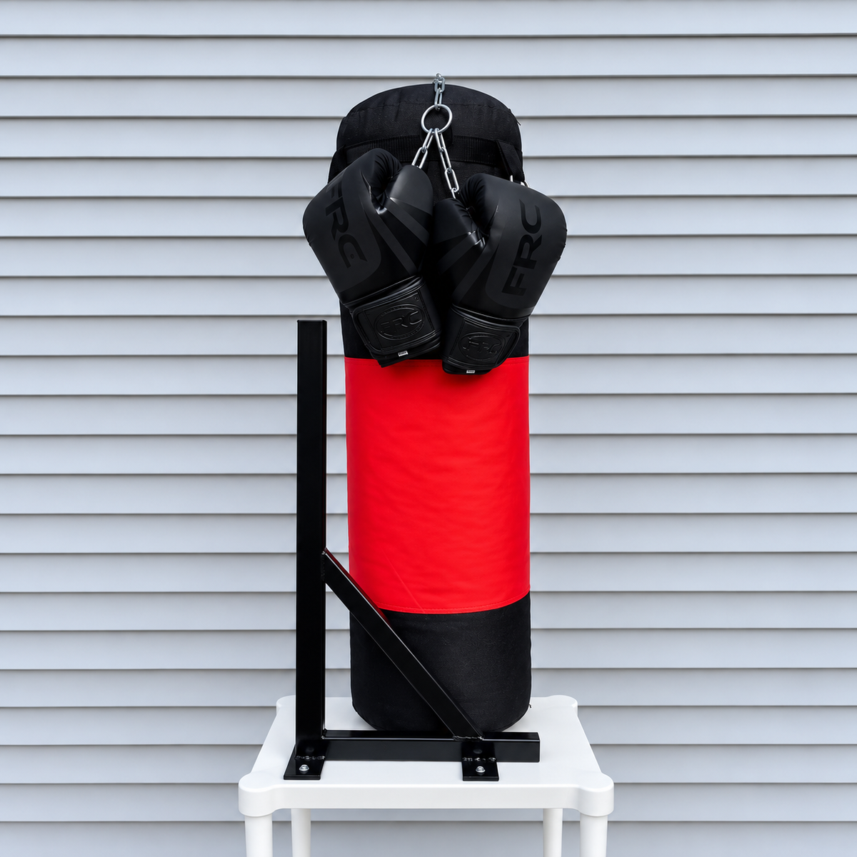 Kit Boxeo Básico | Soporte + Saco 100 cm + Par de Guantes | E-CONFER SPORT